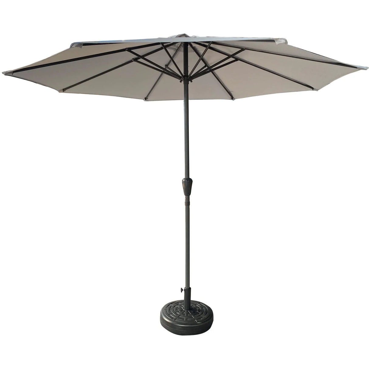 Patio Market Umbrella With 8 Steel Ribs, UV-Resistant And Waterproof Canopy - Furniture Home Direct