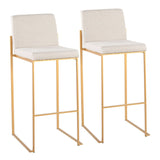Fuji - Contemporary Design High Back Barstool (Set of 2) - Furniture Home Direct