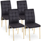 Velvet High Back Nordic Dining Chair Modern Chair With Golden Color Legs - Furniture Home Direct
