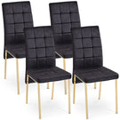 Velvet High Back Nordic Dining Chair Modern Chair With Golden Color Legs - Furniture Home Direct