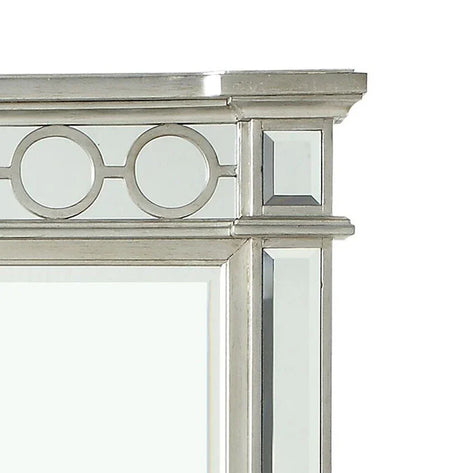 Varian - Mirrored Designed Mirror - Silver - Furniture Home Direct