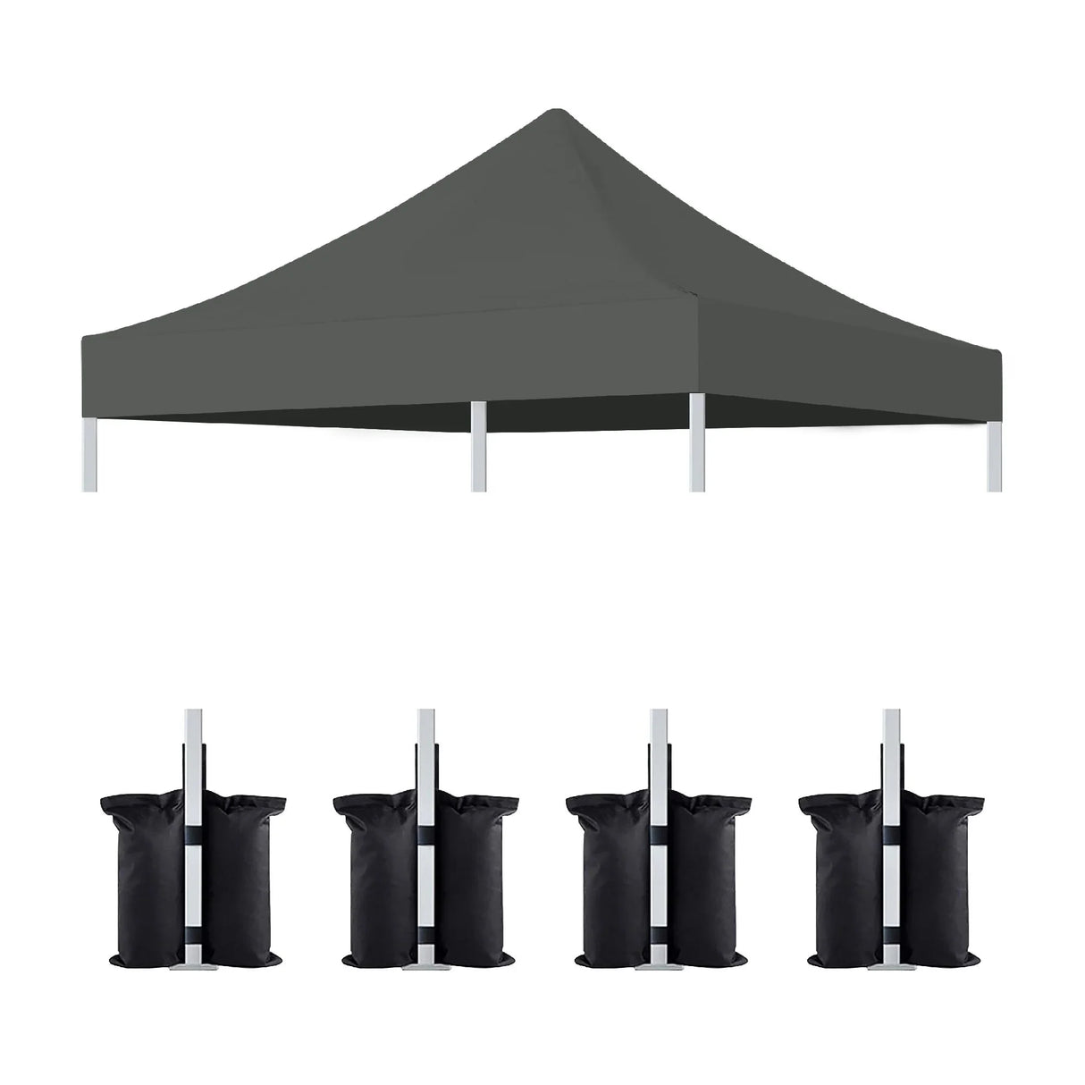 Canopy Replacement Top With 4 Pack W8 Bags, Pop Up Tent Cover Only, Frame Not Included - Furniture Home Direct