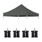 Canopy Replacement Top With 4 Pack W8 Bags, Pop Up Tent Cover Only, Frame Not Included - Furniture Home Direct