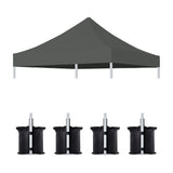 Canopy Replacement Top With 4 Pack W8 Bags, Pop Up Tent Cover Only, Frame Not Included - Furniture Home Direct