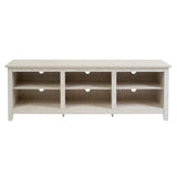 Modern Transitional 3 Shelf Open Storage 70" TV Stand For 80" TVs - Furniture Home Direct