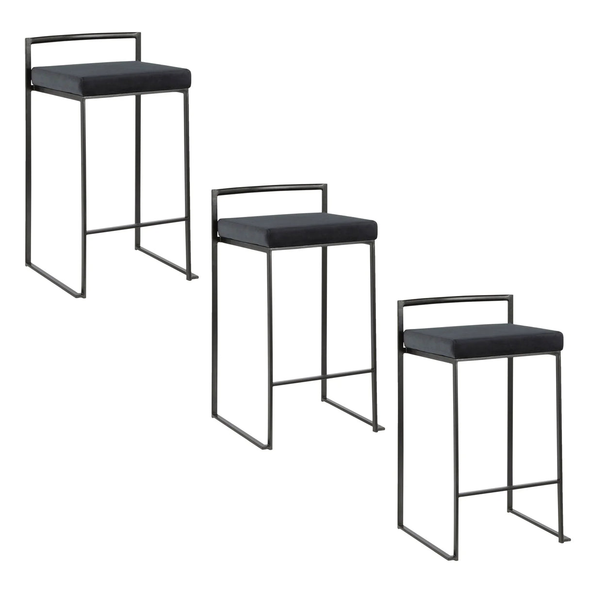 Fuji - Contemporary Style Stackable Counter Stool - Furniture Home Direct
