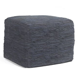 Fredrik - Handcrafted Square Pouf - Furniture Home Direct