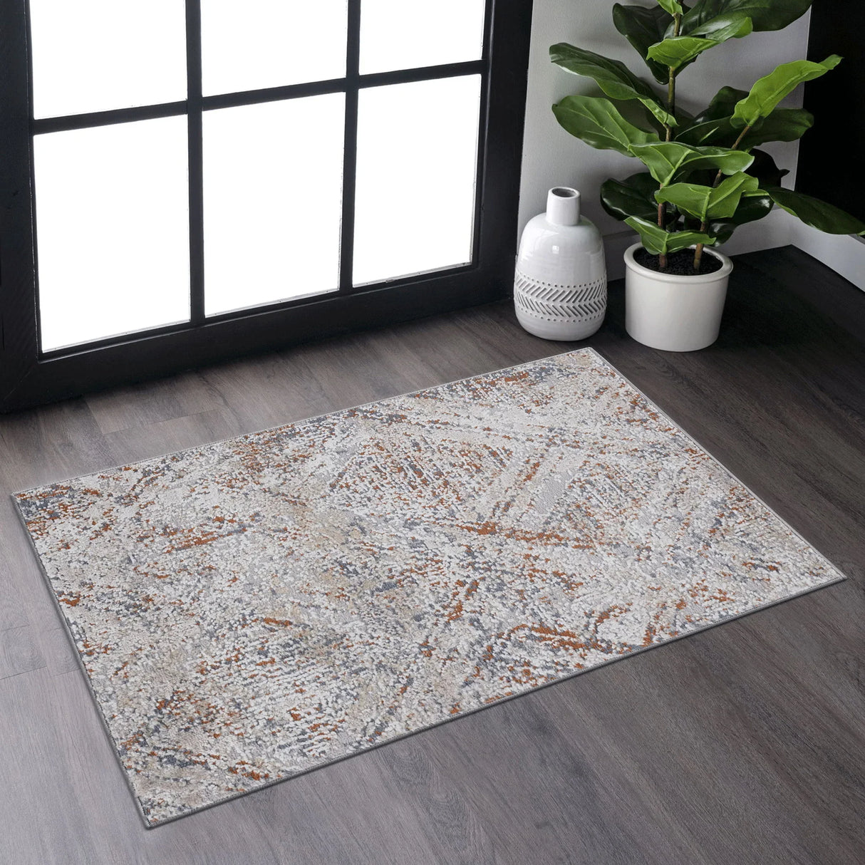 Payas - 2' X 3' Geometric Area Rug - Beige - Furniture Home Direct