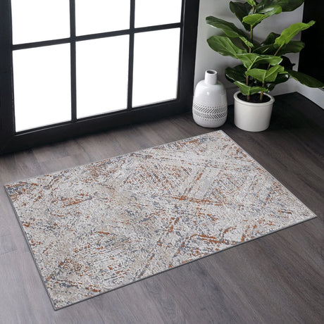 Payas - 2' X 3' Geometric Area Rug - Beige - Furniture Home Direct