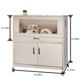 Guinea Pig Cages, Hamster Cage Wood With Independent Storage Cabinet, House For Rat Chinchilla With Guinea Pig Hutch And Bridge, Openable Top With Acrylic Sheets - Furniture Home Direct