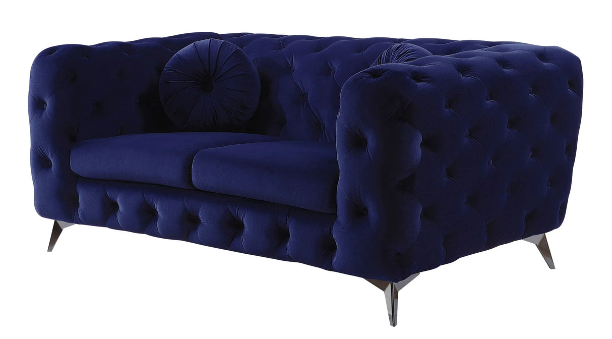 Atronia - Velvet Loveseat - Furniture Home Direct