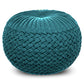 Grafton - Handcrafted Velvet Round Pouf - Furniture Home Direct