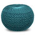 Grafton - Handcrafted Velvet Round Pouf - Furniture Home Direct