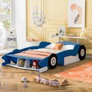 Race Car-Shaped Platform Bed With Wheels - Furniture Home Direct