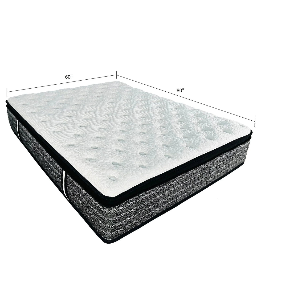Premium 14" Queen Size Hybrid Mattress In A Box Plush Gel Memory Foam Top With Cooling Technology - Gray / White - Furniture Home Direct