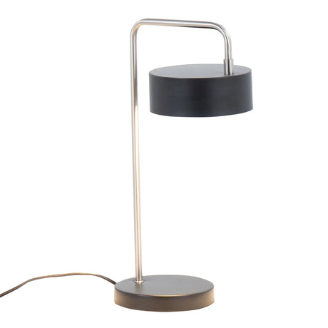Puck - Contemporary Table Lamp - Nickel / Black - Furniture Home Direct