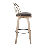 Riley - Industrial / Urban Fixed Height Barstool With Swivel With Removable Cushion (Set of 2) - Furniture Home Direct