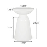 Outdoor Modern Metal End Large Table