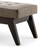 Draper - Upholstered Mid Century Tufted Ottoman Bench - Furniture Home Direct
