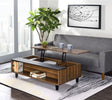 Avala - Coffee Table With Lift Top - Walnut / Black - Furniture Home Direct