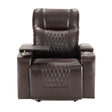 Power Motion Recliner With USB Charging Port And Hidden Arm Storage 2 Convenient Cup Holders Design And 360 Degree Swivel Tray Table - Furniture Home Direct
