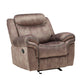 Zubaida - Two Tone Velvet Glider Recliner - Furniture Home Direct