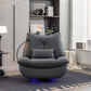270 Swivel Glider Recliner Chair, Power Recliner Rocking Chair, USB Port Charge For Nursery Chair With Atmosphere Lamp For Living Room Bedroom Apartment - Furniture Home Direct