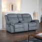 Zubaida - Two Tone Velvet Recliner Loveseat With USB Port Console - Furniture Home Direct
