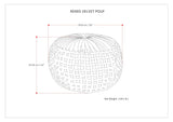 Renee - Handcrafted Round Pouf - Furniture Home Direct