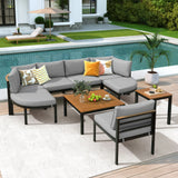 Outdoor Sectional Sofa Set Patio Seating Group With Cushions - Furniture Home Direct