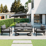 Modern Outdoor Patio Set - Gray - Furniture Home Direct