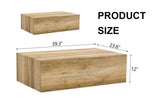 Coffee Table Modern MDF Sleek Contemporary Natural Wood - Furniture Home Direct