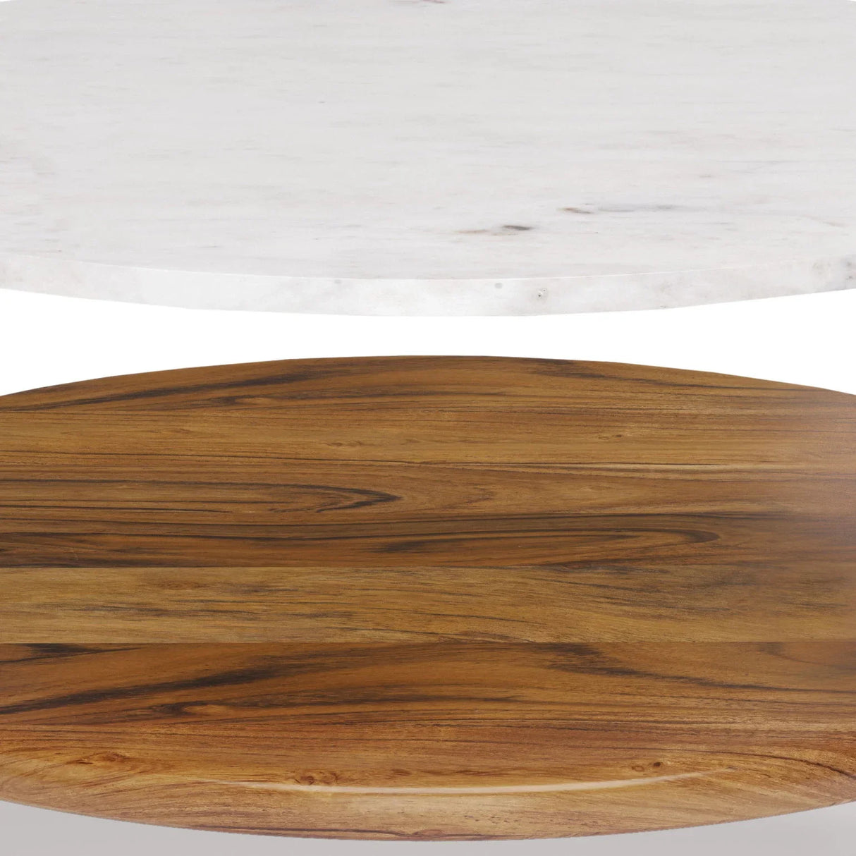 Wagner - Round Marble & Wood Table - Furniture Home Direct