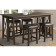 Drop Leaf Table With 4 Stools - Dark Brown - Furniture Home Direct