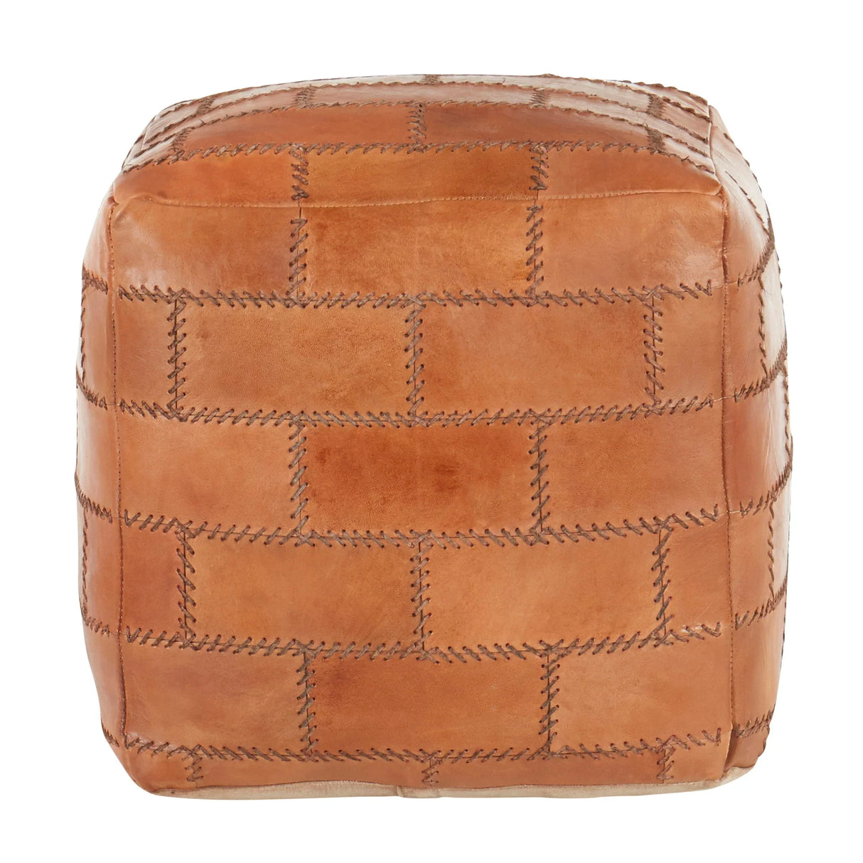 Cobbler - Industrial Pouf - Brown - Furniture Home Direct