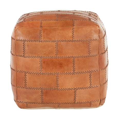 Cobbler - Industrial Pouf - Brown - Furniture Home Direct