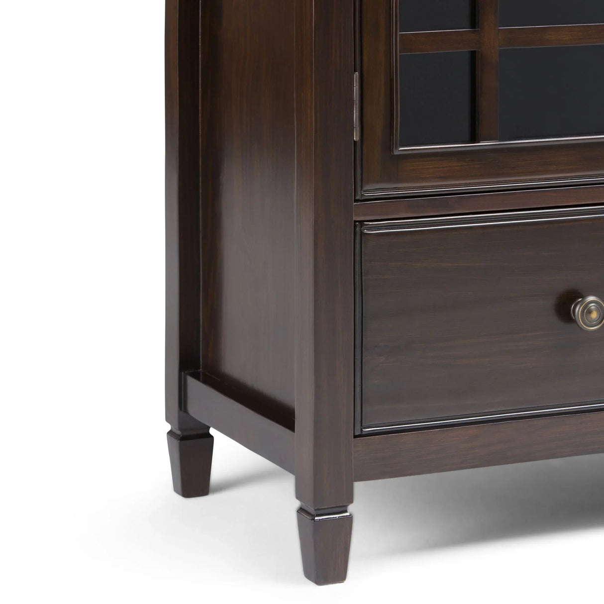 Connaught - Tall Storage Cabinet - Dark Chestnut Brown - Furniture Home Direct