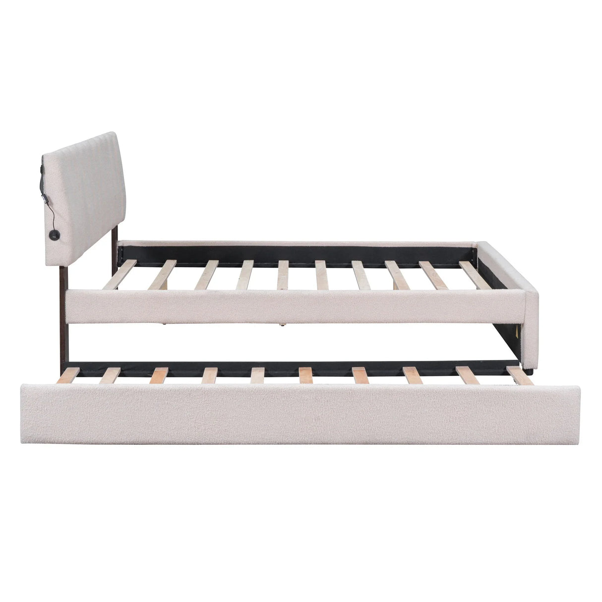 Upholstered Platform Bed With Trundle - Furniture Home Direct