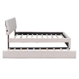 Upholstered Platform Bed With Trundle - Furniture Home Direct