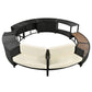 Spa Surround Spa Frame Patio Rattan Sofa Set With Storage Spaces, Mini Sofa And Comfortable Cushion For Patio, Backyard - Furniture Home Direct