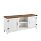 Modern Farmhouse Barn Door 3 Shelf TV Stand For TVs Up To 65” - Furniture Home Direct