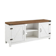 Modern Farmhouse Barn Door 3 Shelf TV Stand For TVs Up To 65” - Furniture Home Direct