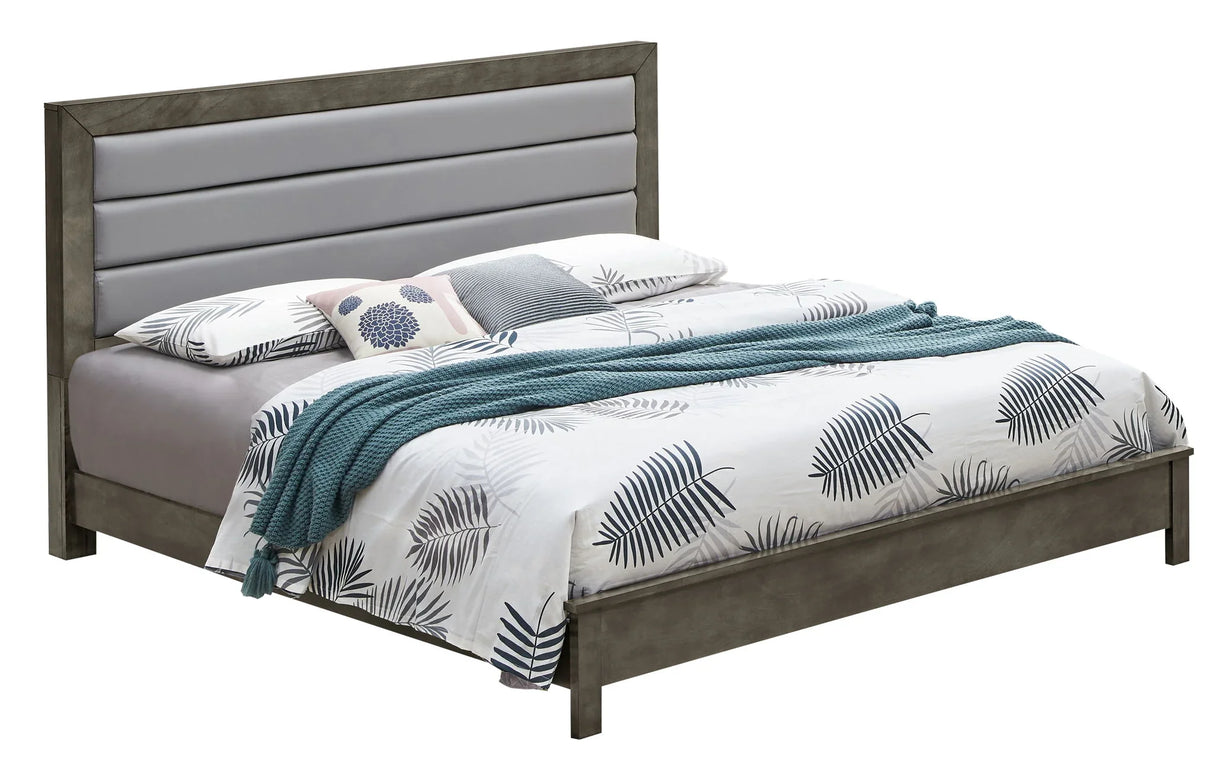 Transitional Modern Design Bed - Furniture Home Direct