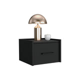 Floating Nightstand, Space Saving Design With Handy Drawer And Surface - Black - Furniture Home Direct