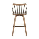 Preston - Farmhouse Counter Stool - White Washed / Antique Copper - Furniture Home Direct