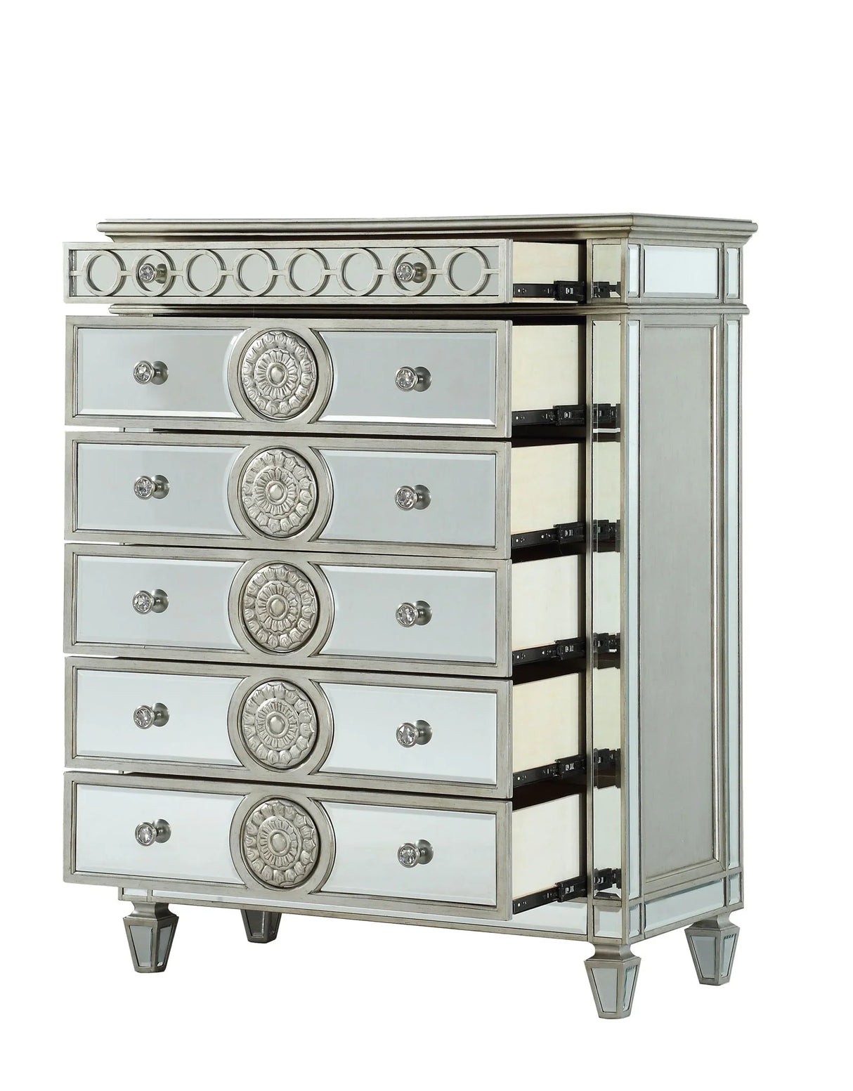 Varian - Mirrored Chest - Silver - Furniture Home Direct
