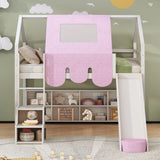 Loft Bed With House Shaped Frame And Tent - Furniture Home Direct