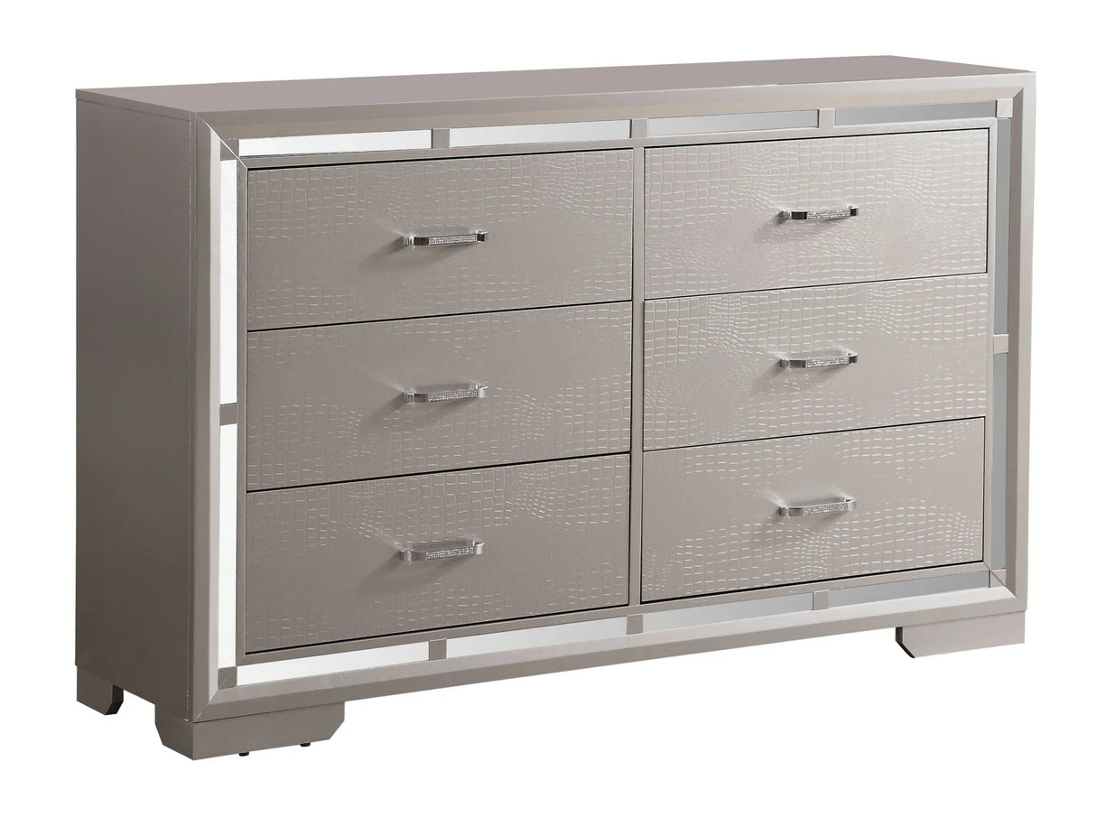 Alana - Dresser - Silver Champagne - Furniture Home Direct
