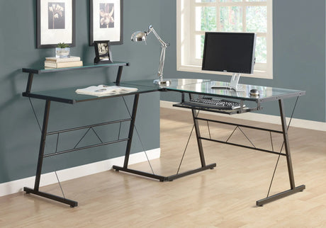 Computer Desk, Home Office, Corner, L Shape, Laptop, Durable Construction - Furniture Home Direct