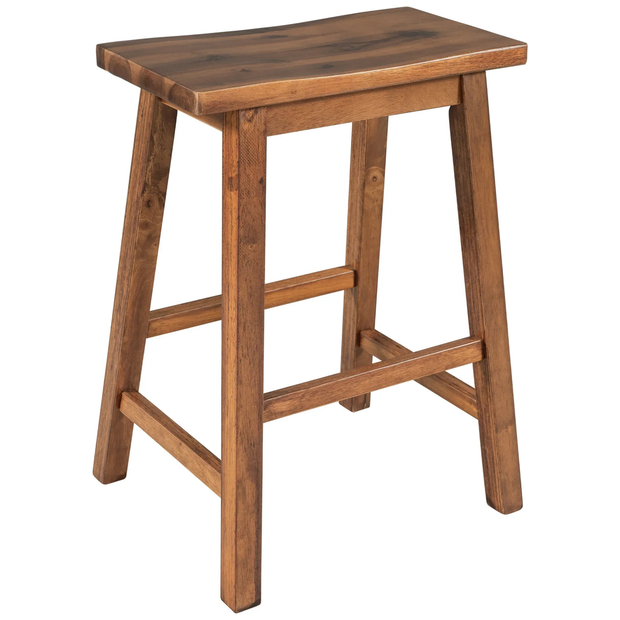 Kitchen Island Set With Stools 45 Inch Top Walnut Off White - Furniture Home Direct